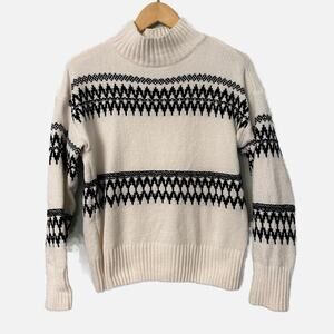 Christian Siriano New York Women’s Mock Neck Black & White Sweater Small